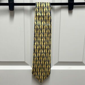 Paolo‎ Gucci Classico Yellow and Blue Equestrian Tie